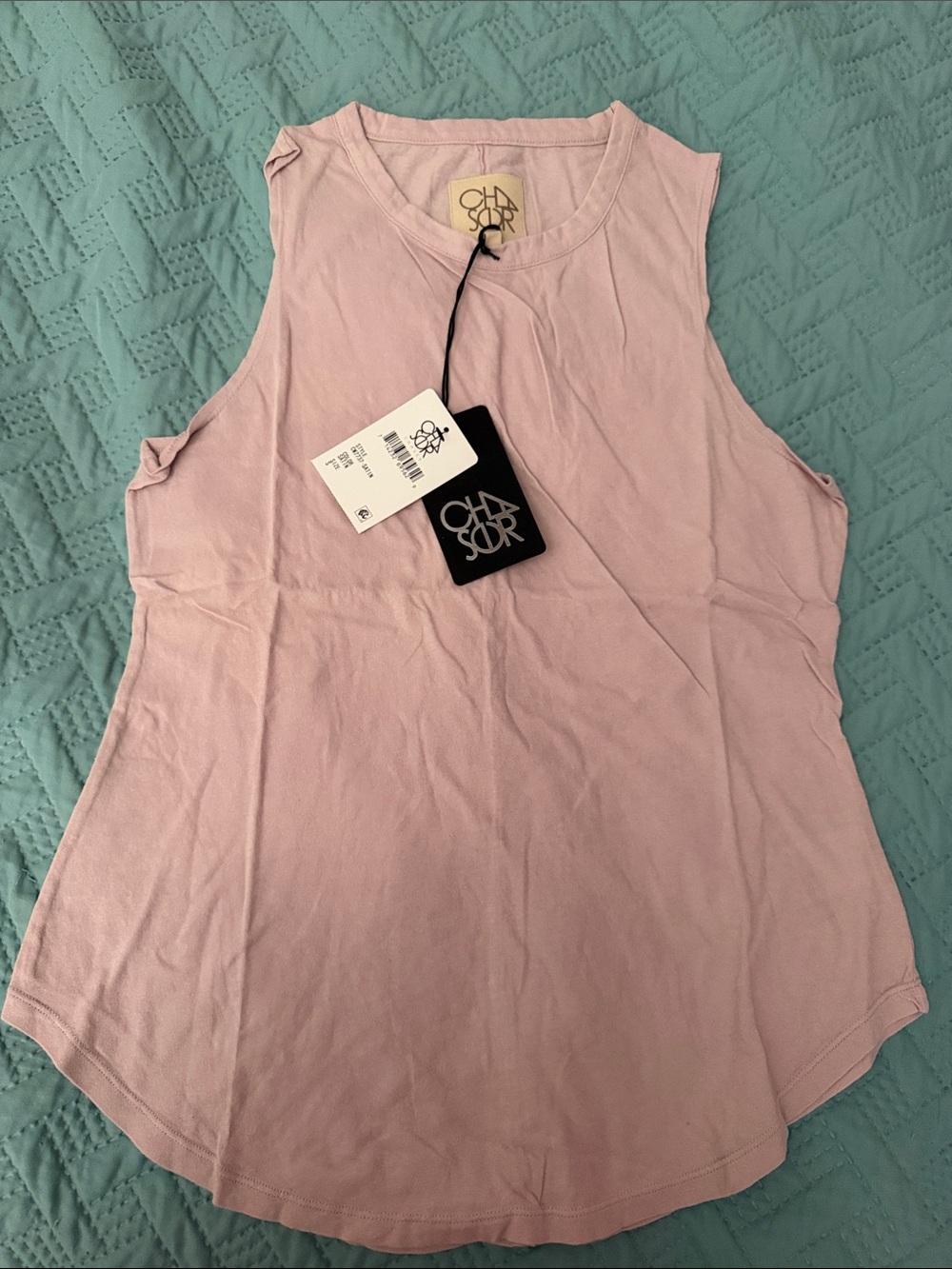 Chaser Pale Pink Sleeveless Muscle Tank